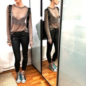 Rag & Bone for Intermix wax black skinny jeans